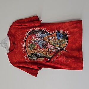 The Mountain 'Dog's Speak'‎ orange t-shirt size medium